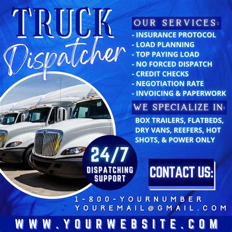Truck Dispatcher Flyer Template